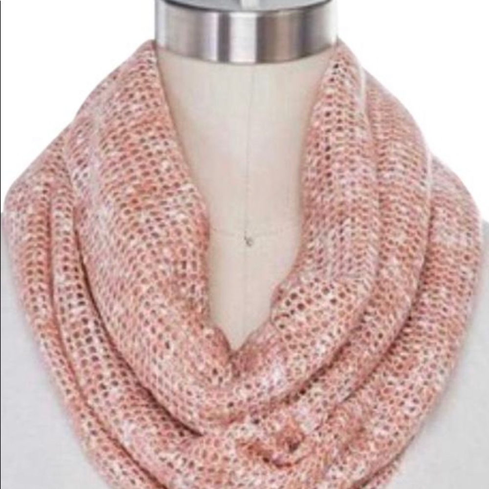 Pink Loose Knit Infinity Scarf/Wrap Around scarf